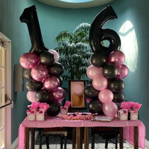 Sweet 16 birthday party decorations for a private event